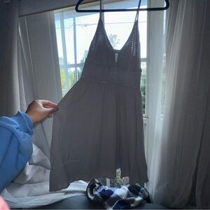 Chic Gray Spaghetti Strap Dress